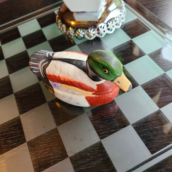 Duck Mallard Ceramic Figural Trinket Box - Picture 2 of 13